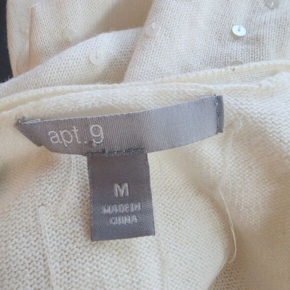 Apt. 9 Cream Sequined Cardigan (M) - Picture 4 of 4